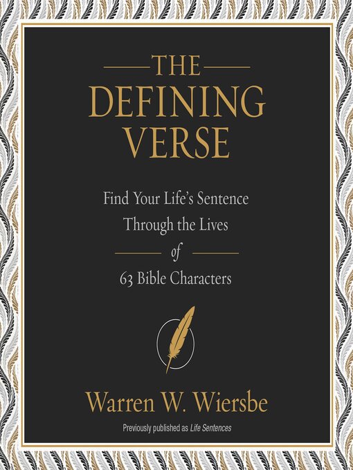 Title details for The Defining Verse by Warren W. Wiersbe - Wait list